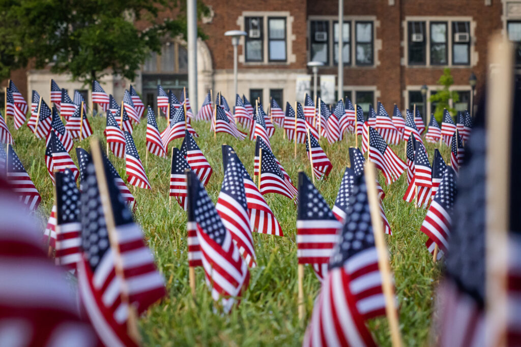 American flags