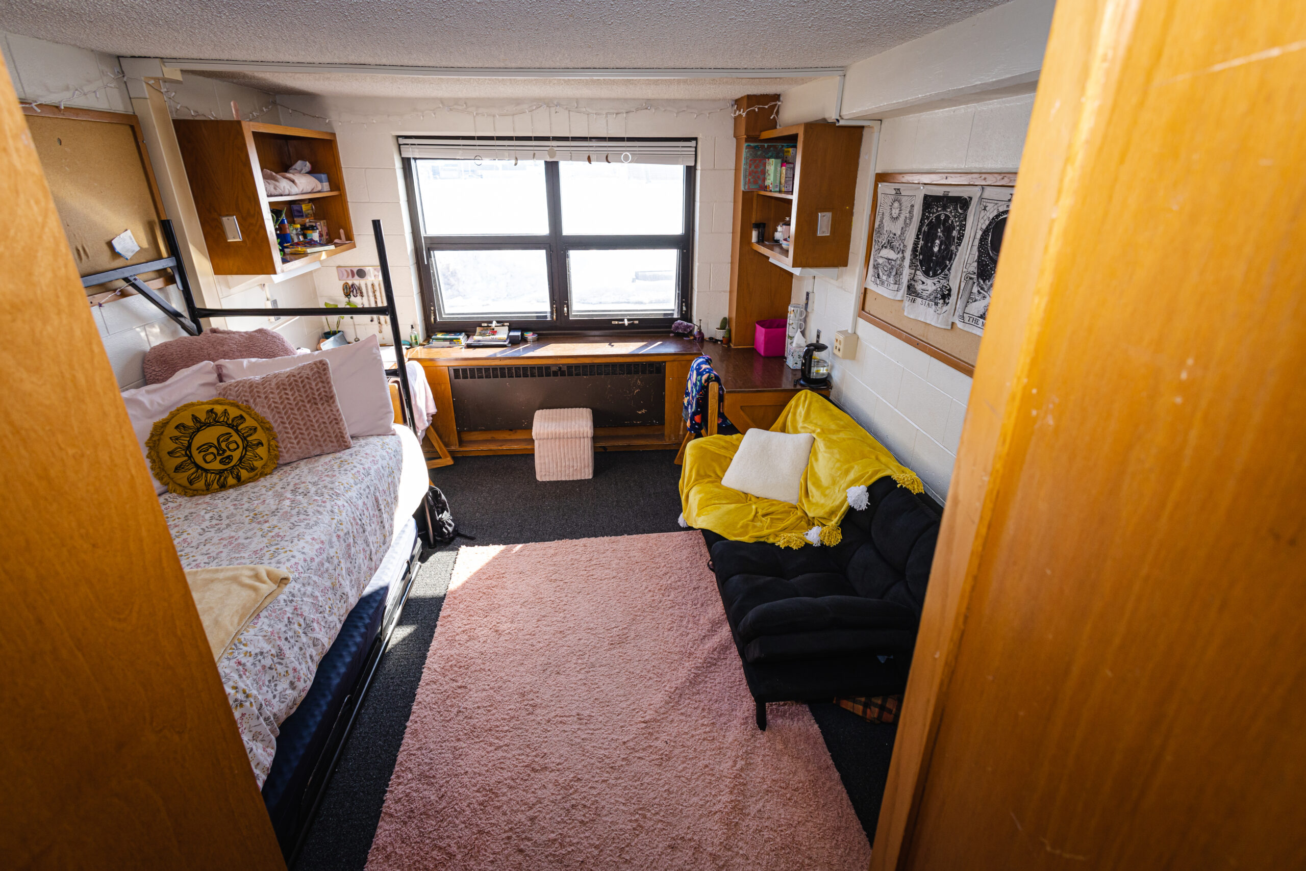 Interior of dorm room Crownhart