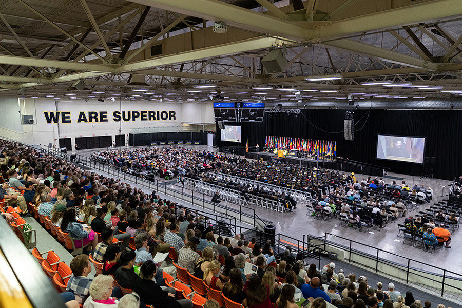 The University of Wisconsin-Superior will conduct its commencement on Saturday, May 18, at 2 p.m. at Siinto S. Wessman Arena.