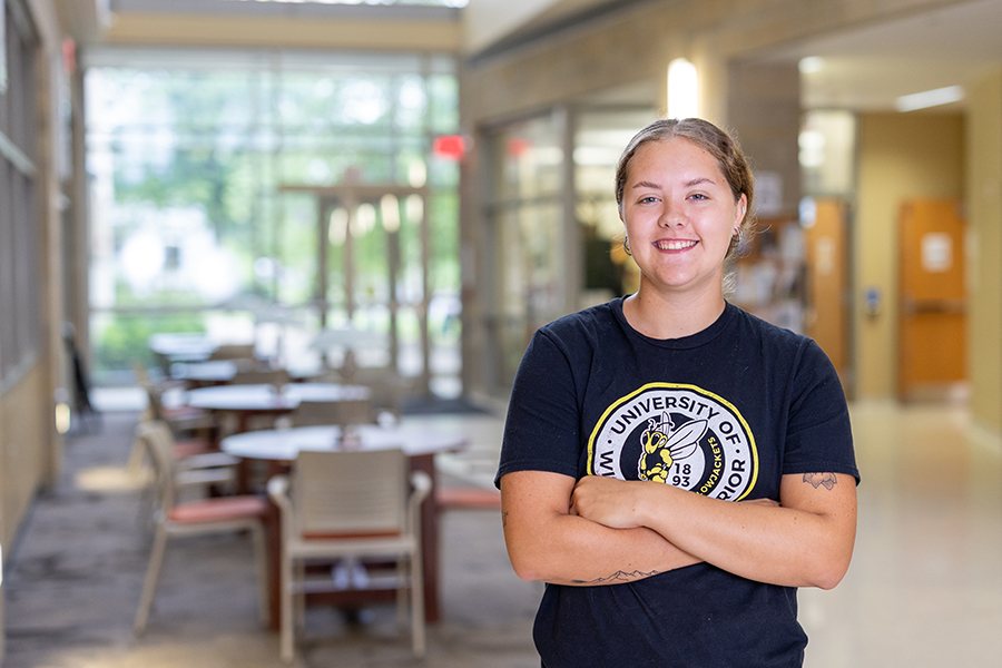 For Alivia Visger, a first-year student at the University of Wisconsin–Superior, staying in her hometown proved to be the perfect fit – both academically and personally.