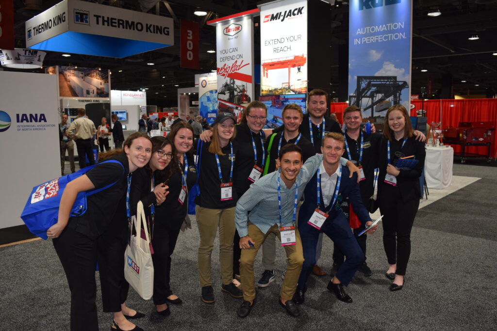Students at a convention