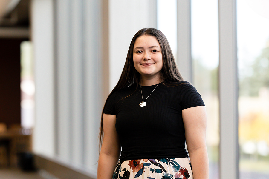 University of Wisconsin-Superior senior Haley Stalls is an elementary education major who will graduate in spring 2024 and can’t wait to have a classroom of her own.