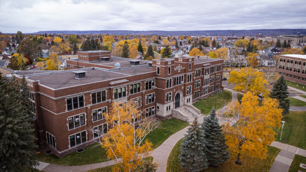 Aerial view of Old Main