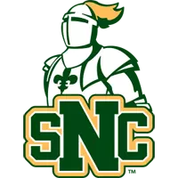 A stylized knight in white and gold armor with a yellow plume stands behind bold green and gold letters SNC.