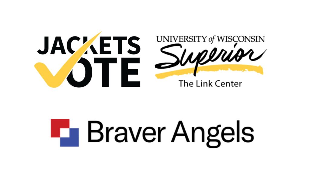 'Jackets Vote', 'The Link Center' and 'Braver Angels' logos
