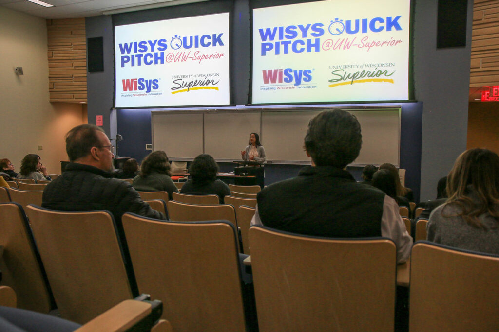 Presentation WISYSQUICK pitch in Swenson Hall