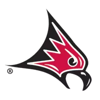 Stylized red and black bird head logo with a sharp beak, outlined in white, facing to the right. The design features bold lines and angular shapes, giving the bird an aggressive appearance.