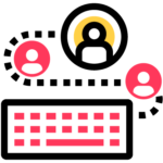 Users connected to a keyboard