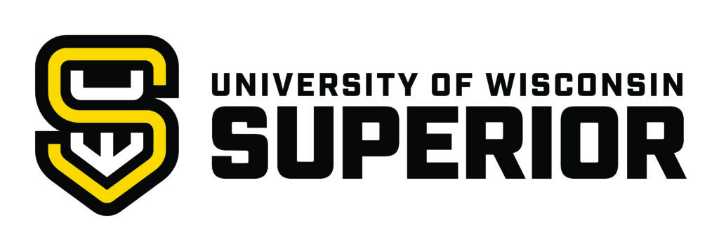 Logo for the University of Wisconsin-Superior featuring a bold black and yellow S graphic on the left and the words University of Wisconsin Superior in black text on the right.