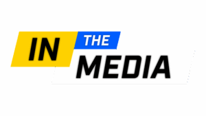 Text graphic with the words IN THE MEDIA.