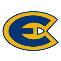 A stylized blue and gold letter E with a yellow outline, forming the logo for the University of Wisconsin–Eau Claire athletics.