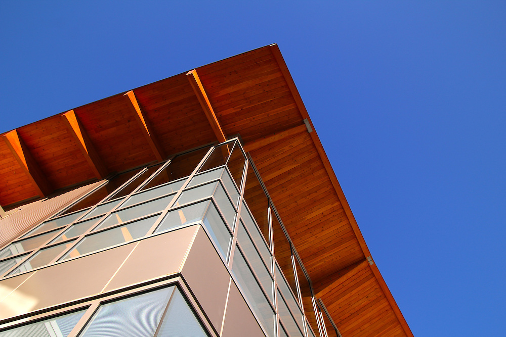 Looking up at the exterior of the Yellowjacket Union