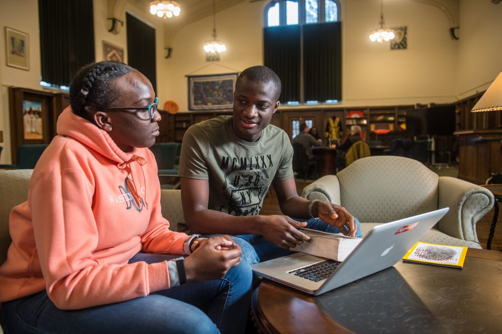 UW-Superior students studying