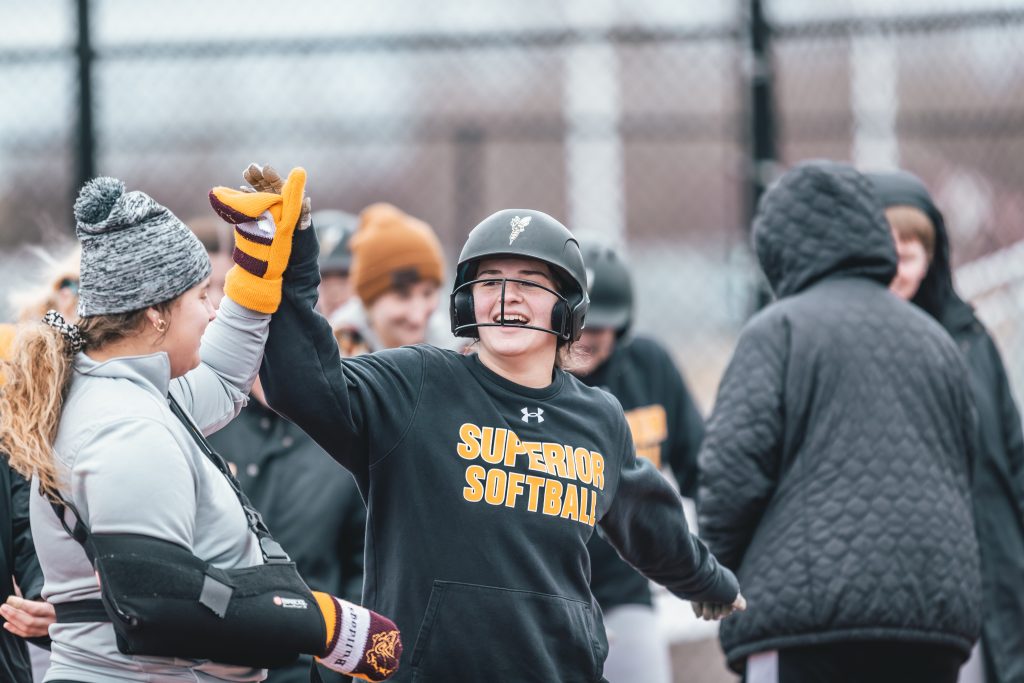 UW-Superior softball player